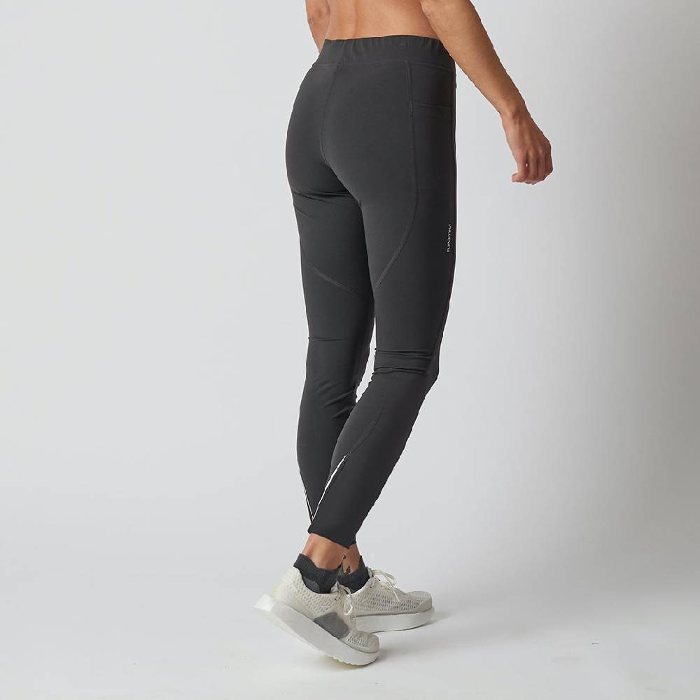 Runamics Lange Lauftights Damen, schwarz, mit Tasche