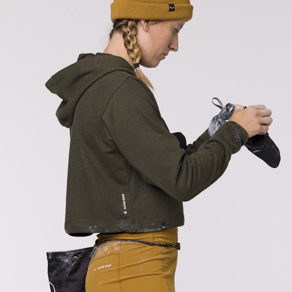 Salewa Lavaredo Hemp Cropped Kapuzenpulli Damen Riesige Rabatte