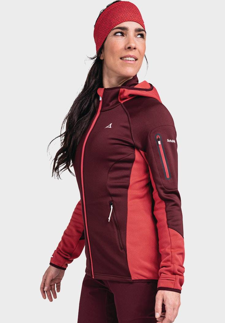 Schöffel Sportiver Fleece-Hoody aus Materialmix Fabrikladen
