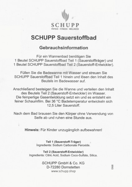 Schupp Sauerstoffbad Günstig kaufen