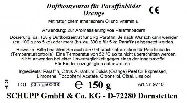 Schupp Duftkonzentrat für Paraffinbäder Orange 150 g Räumungsverkauf