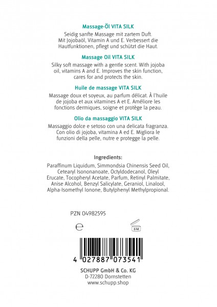 Schupp Massage-Öl Vita Silk Bis zu 60% Rabatt