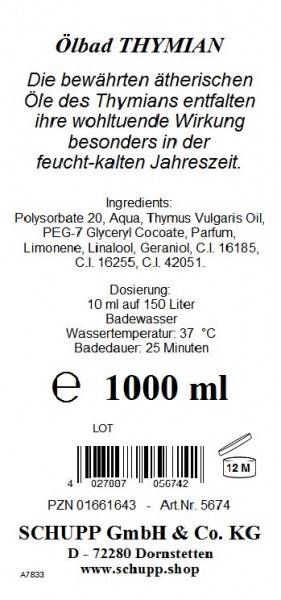 Schupp Ölbad Thymian zollfrei