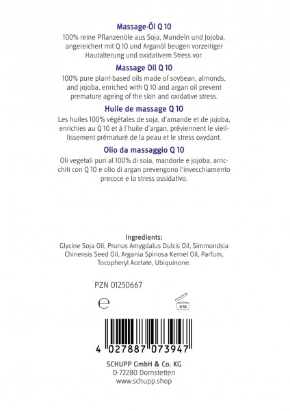 Schupp Massage-Öl Q10 Sonderangebot