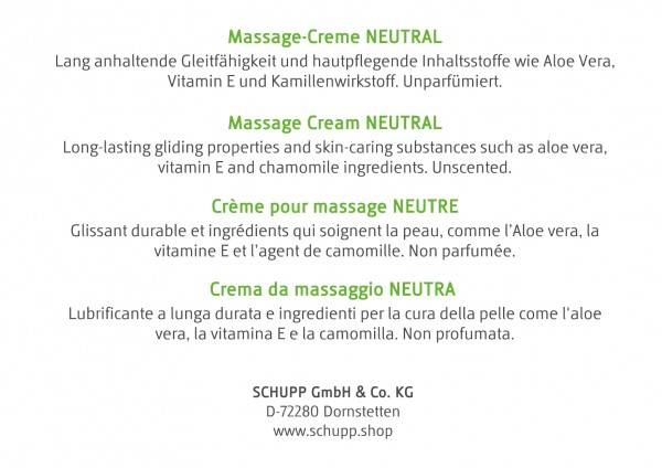 Schupp Massage-Creme Neutral Begrenztes Angebot