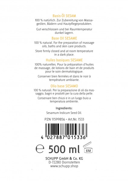Schupp Basis-Öl Sesam Lagerräumung
