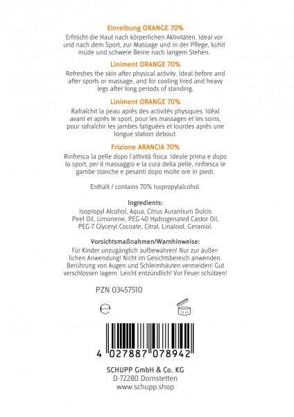 Schupp Einreibung Orange 70% Blitzangebot