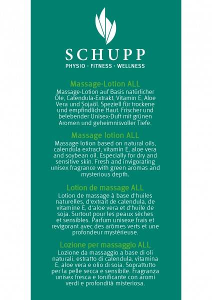 Schupp Massage-Lotion 4 All Saisonschlussverkauf