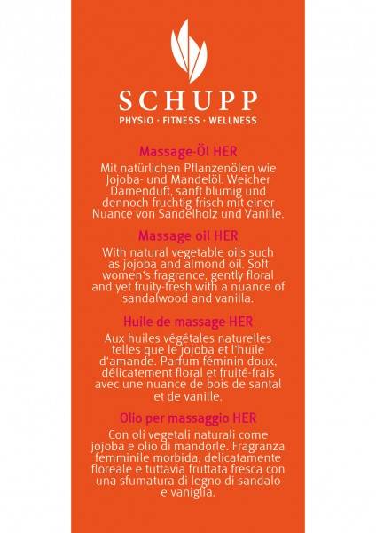 Schupp Massage-Öl 4 Her Weihnachtsangebot