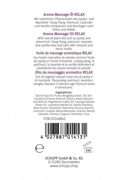 Schupp Aroma-Massage-Öl Relax Lagerräumung