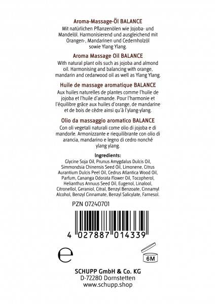 Schupp Aroma-Massage-Öl Balance Heißer Verkauf