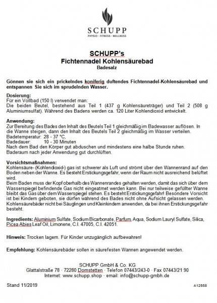 Schupp Fichtennadel-Kohlensäurebad Schlussverkauf