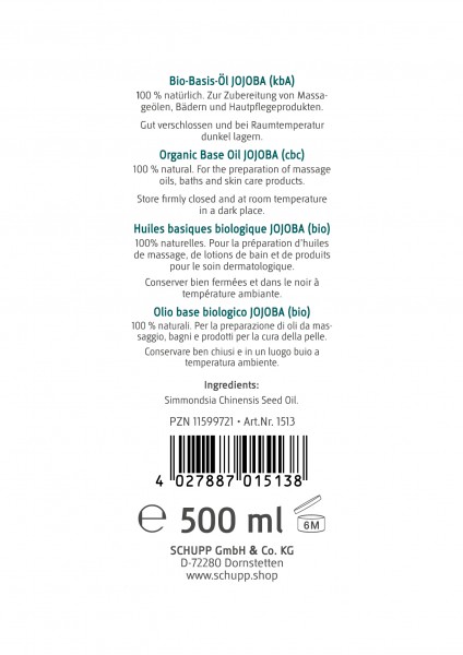 Schupp Bio-Basis-Öl Jojoba (kbA) Fabrikverkauf