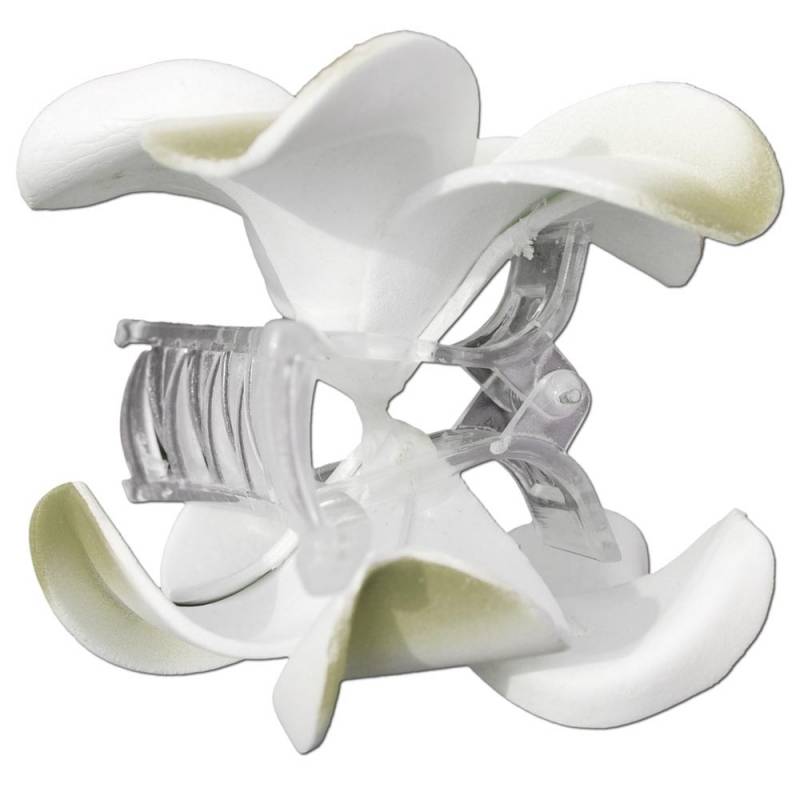 Seestern Sportswear SEESTERN Bali Hawaii Haarklammer 2 Frangipani Blüten aus Moosgummi, Haarspange Weiß Günstiger Verkauf