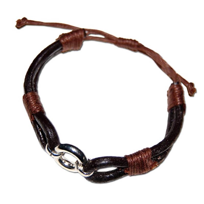 Seestern Sportswear Seestern Armband / Armbänder Echtleder Band mit metallischem Ring Leder Modeschmuck /1005 Exklusivangebot