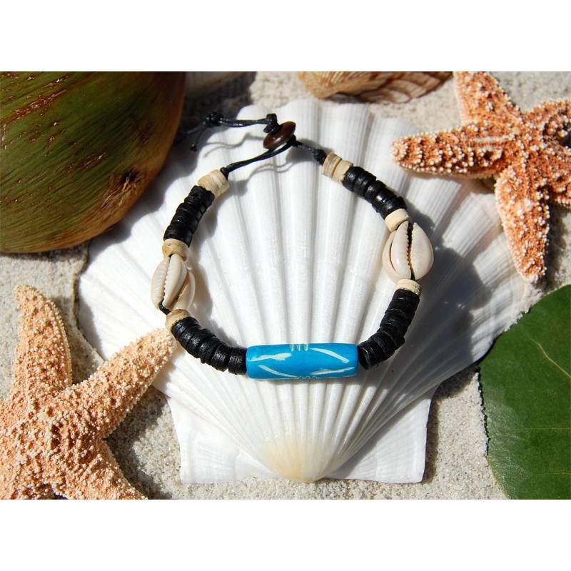 Seestern Sportswear SEESTERN Armband / Armbänder mit Kauri Muschel Design, Muschel Modeschmuck/005.tq Weihnachtsangebot