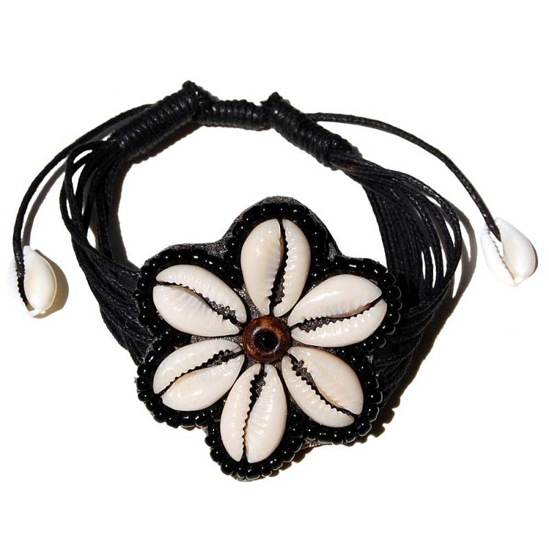 Seestern Sportswear SEESTERN Armband / Armbänder mit Kauri Muschel Design, Muschel Modeschmuck/057 Lagerräumung