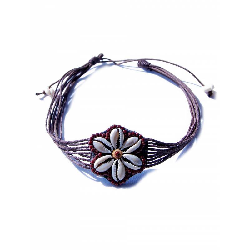 Seestern Sportswear Seestern Halskette Modeschmuck aus Kauri Muscheln & geflochtenem Halsband/122 Nur noch ein Tag übrig