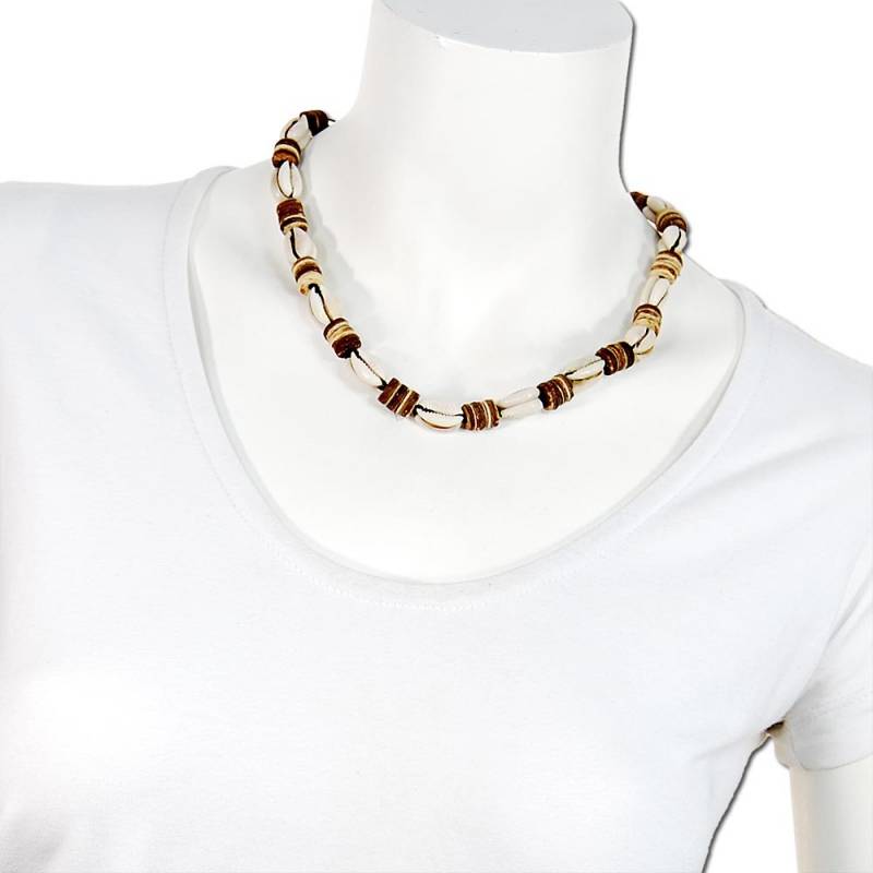 Seestern Sportswear Seestern Halskette Modeschmuck aus Kauri Muscheln & Kokosperlen /109 Kostenloser Versand international