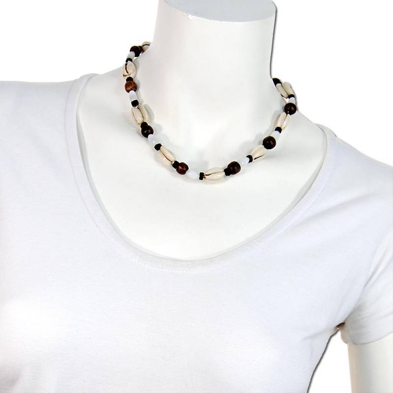Seestern Sportswear Seestern Halskette Modeschmuck aus Kauri Muscheln & Nylon-Kokosperlen /114 Speichern exportieren