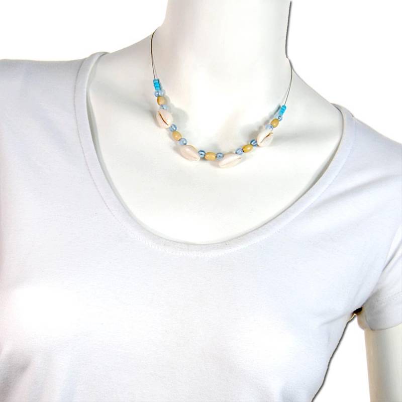 Seestern Sportswear Seestern Halskette Modeschmuck aus Kauri Muscheln & Nylonperlen/119 50% Rabatt für begrenzte Zeit