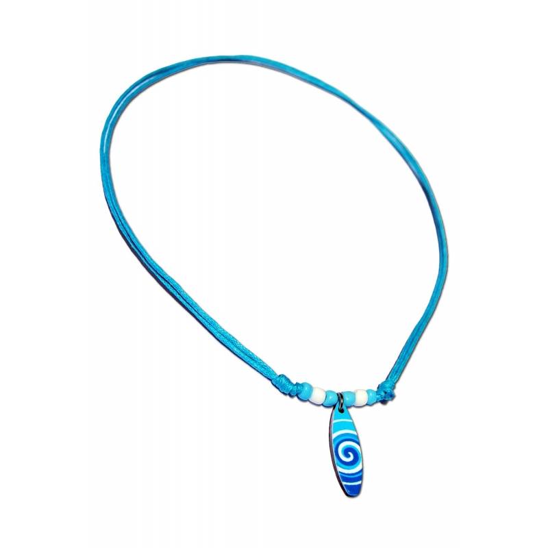 Seestern Sportswear Seestern Halskette Modeschmuck mit Surfboard Nylon Anhänger 2,5 cm variables Halsband /1586 Exklusivangebot