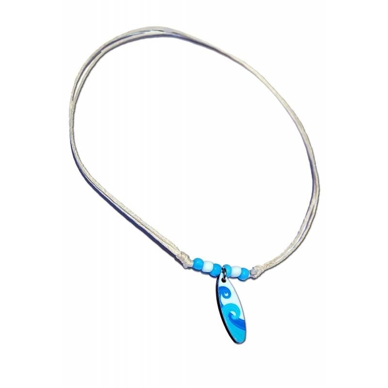 Seestern Sportswear Seestern Halskette Modeschmuck mit Surfboard Nylon Anhänger 2,5 cm variables Halsband /1587 Preisnachlass