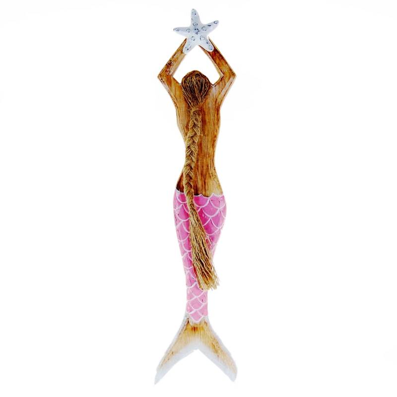Seestern Sportswear Dekoration Holz Wand Deko Meerjungfrau Mermaid 62 x 14 cm /1981_L Sonderangebot der Fabrik