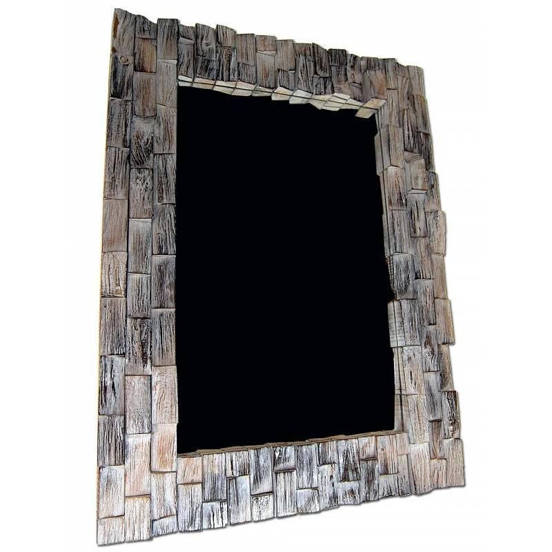 Seestern Sportswear SEESTERN Wand Spiegel 60x100cm Holzrahmen in Teakholz für Bad, Garderobe etc./1904 2025