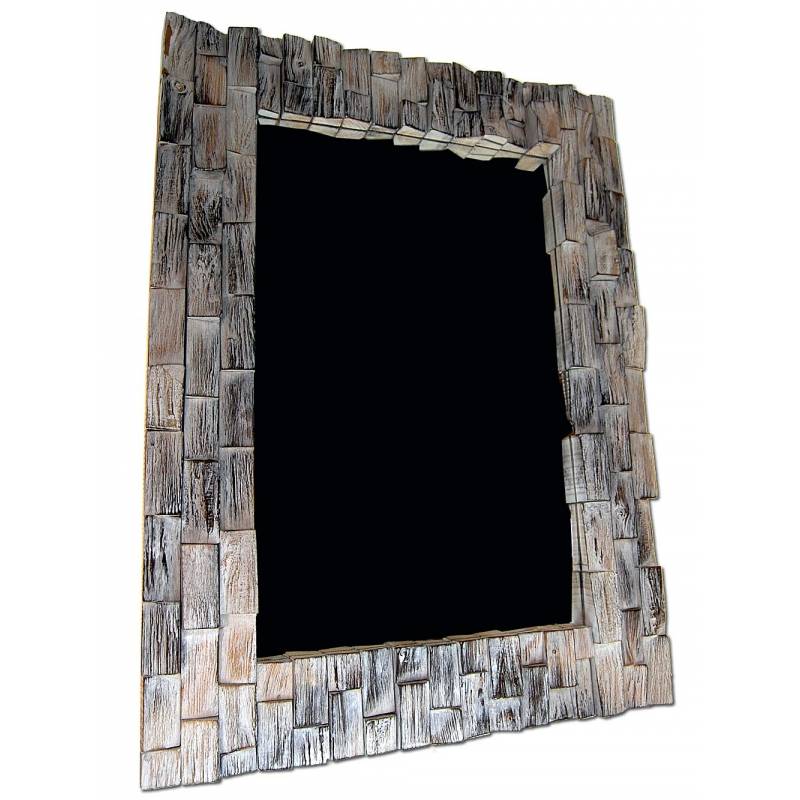 Seestern Sportswear SEESTERN Wand Spiegel 60x80cm Holzrahmen in Teakholz für Bad, Garderobe etc./1904 Verkauf