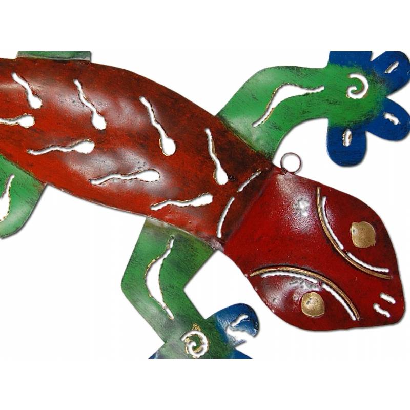 Seestern Sportswear SEESTERN Gecko Metal Wand Deko Verzierung Tropische Hänge Wand Dekoration 60 cm /1690 Sonderangebot