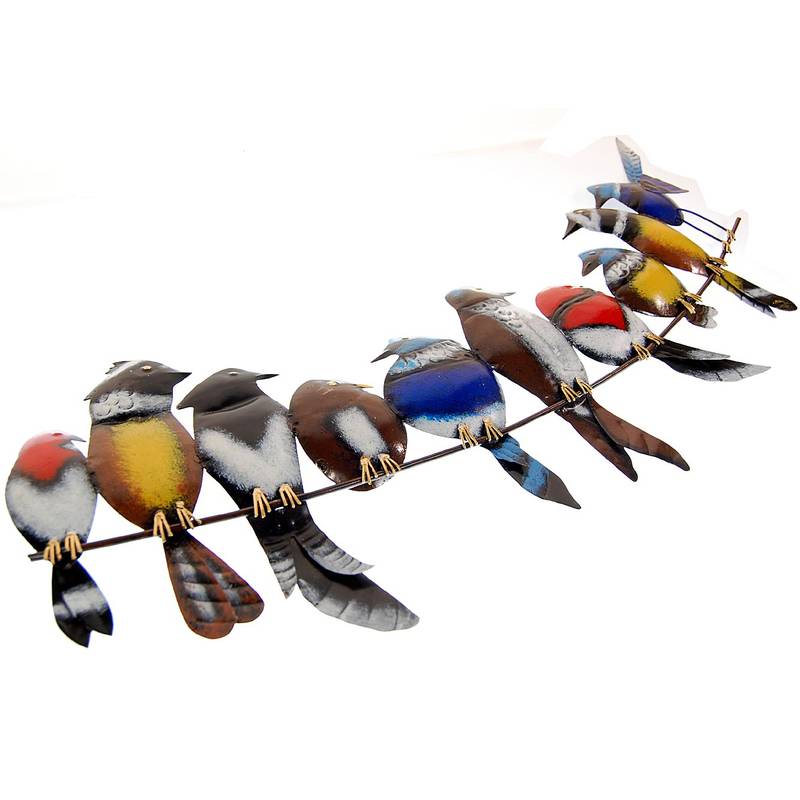 Seestern Sportswear SEESTERN Singvögel Metall Wand Deko Verzierung Hänge Wand Dekoration 67cm /1810 Großer Ausverkauf