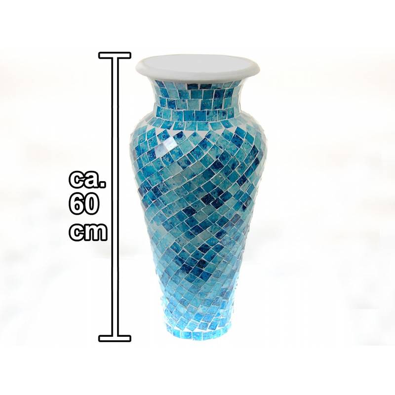 Seestern Sportswear SEESTERN Mosaik Boden Vase Tonvase mit Glas Mosaik verziert 60cm hoch /1625 Weihnachtsangebot