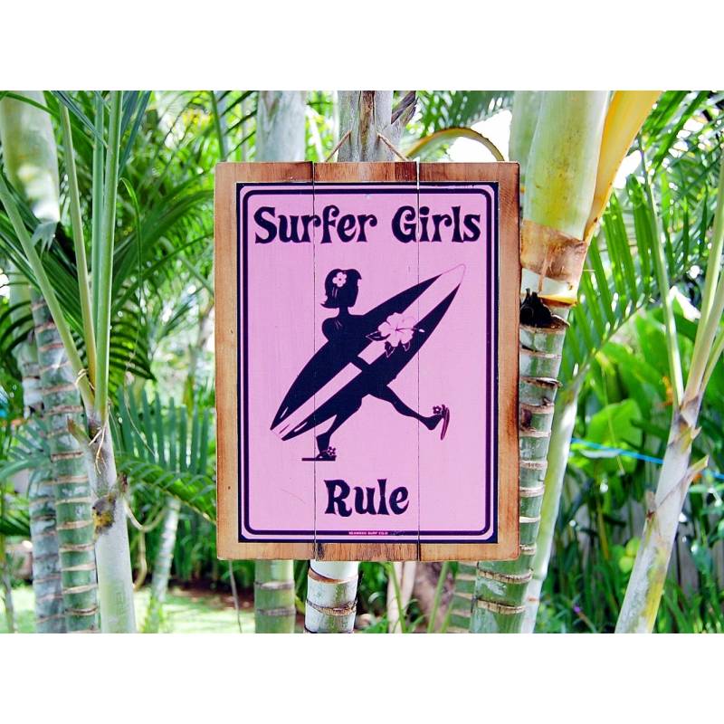Seestern Sportswear Seestern Deko Holz Wandbild im Vintage Sixties Surf Look 30 x 40 cm Surfing Motiv /1828 Neueste Mode