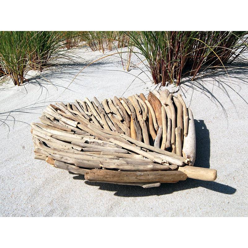 Seestern Sportswear SEESTERN Treibholz Deko Blatt Schale (60 cm) Motiv Wanddeko Driftwood Holzdeko /2349 Bestseller