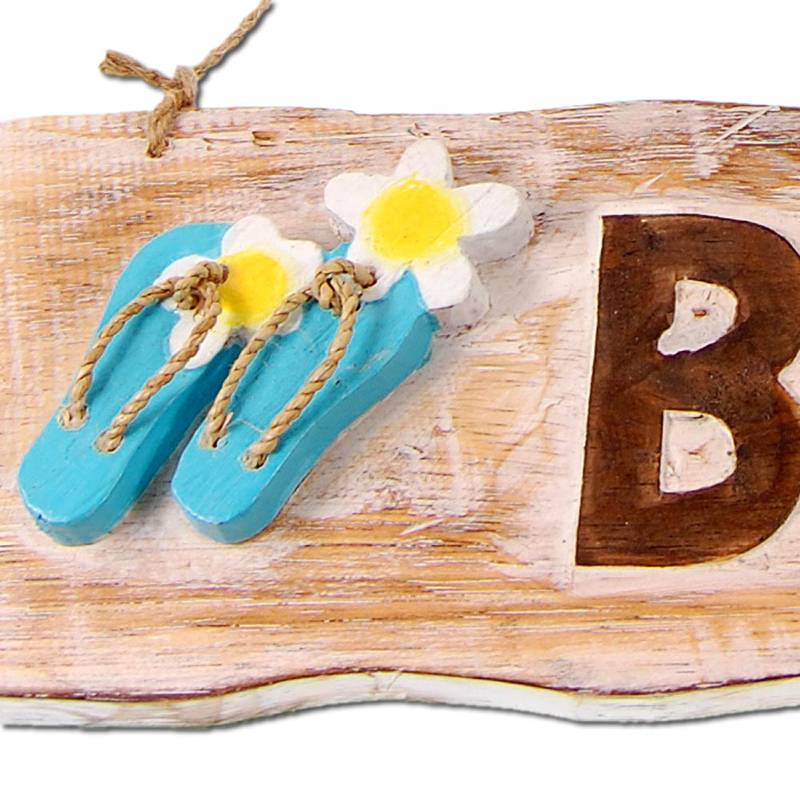 Seestern Sportswear Tüschild fürs Bad, Badezimmer Hängeschild, Sandalen Flip Flops Motiv 35 x 12 cm /1470 Bis zu 60% Rabatt
