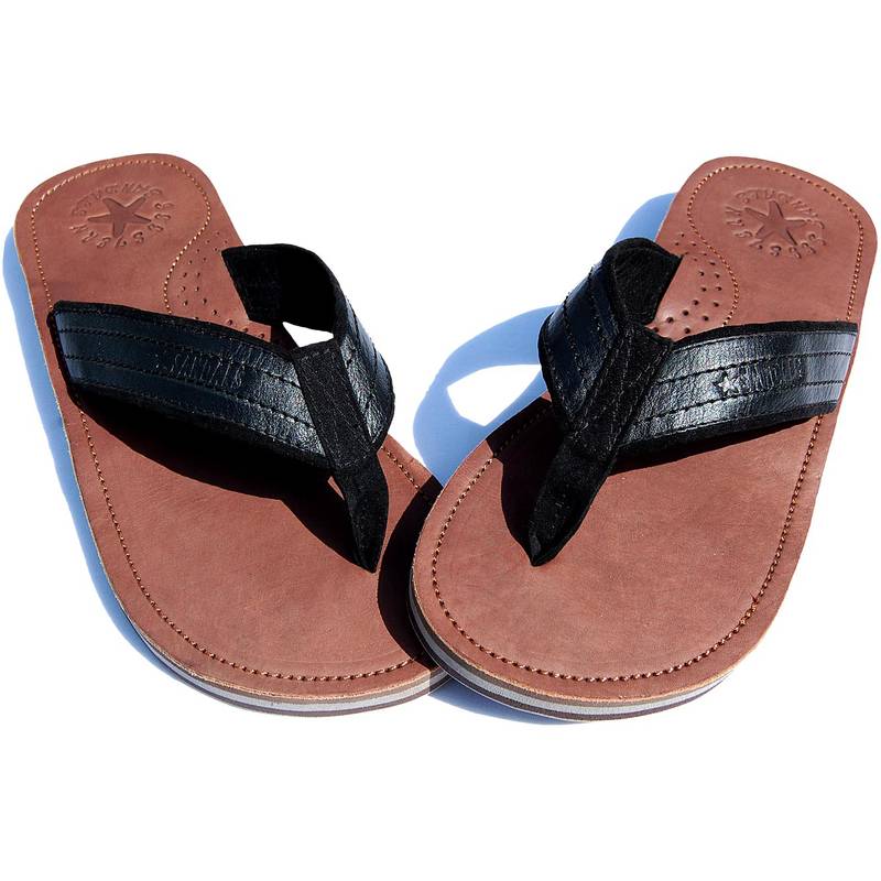 Seestern Sportswear SEESTERN Herren Leder Zehentrenner Zehensandale Zehensteg Sandalen Gr.40-50 /2364.bk Vierteljährliche Förderung