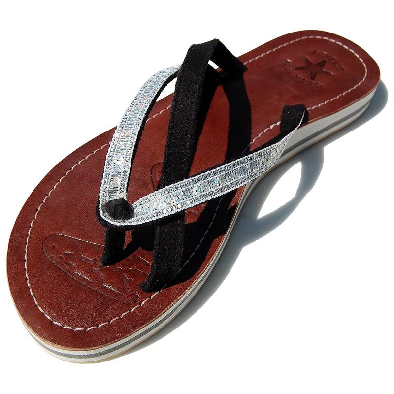 Seestern Sportswear SEESTERN Damen Leder Zehentrenner Zehensandale Zehensteg Sandalen in Größe 36-44 /2121 Im Verkauf