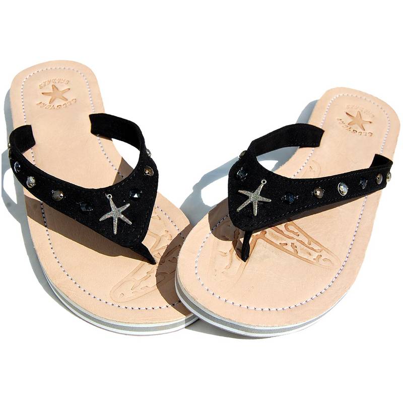 Seestern Sportswear SEESTERN Damen Leder Zehentrenner Zehensandale Zehensteg Sandalen in Größe 36-44 /2222 Rabatte dieses Monats