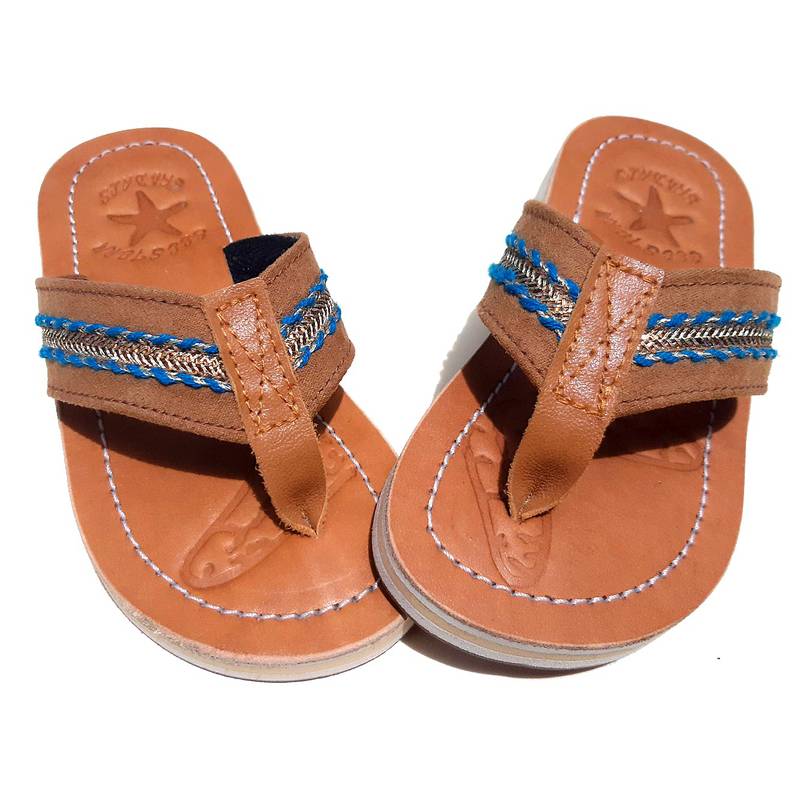 Seestern Sportswear SEESTERN Mädchen Leder Zehentrenner Zehensandale Zehensteg Sandalen in Gr.24-35 /2304 Saisonschlussverkauf