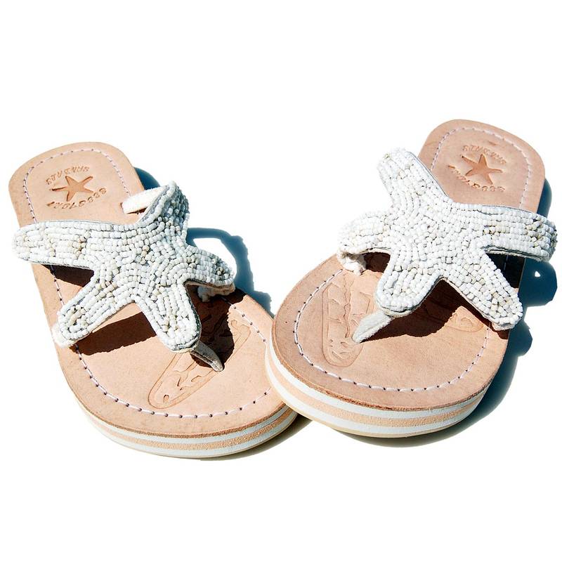 Seestern Sportswear SEESTERN Mädchen Leder Zehentrenner Zehensandale Zehensteg Sandalen in Gr.25-36 /2100 Cyber Monday