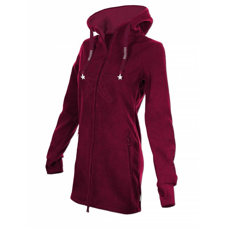 Seestern Sportswear SEESTERN Damen Kapuzen Fleecejacke 2WegeZipper Fleecemantel Fleece Sweatj.XS-4XL /2126.bx Letzte 3 Tage