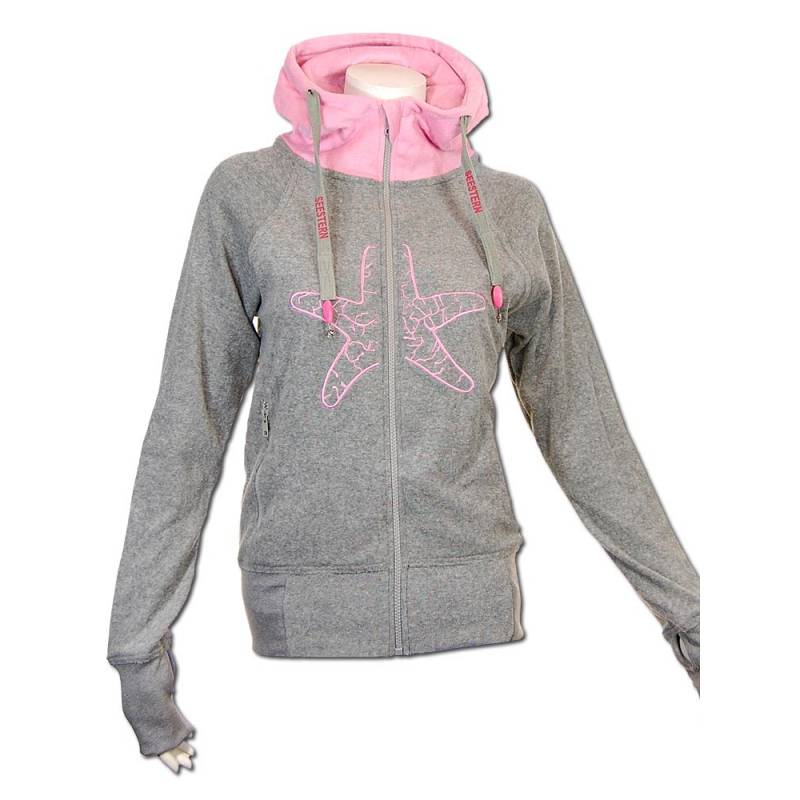 Seestern Sportswear SEESTERN Damen Kapuzen Sweat Shirt Jacke Pullover Zip Hoody Sweater Gr.XS-XXL Nur für heute