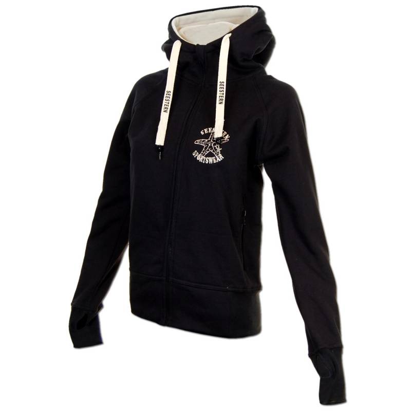 Seestern Sportswear SEESTERN Damen Kapuzen Sweat Shirt Jacke Pullover Zip Hoody Sweater Gr.XS-XXL /1423 Discount Store für neue Produkte