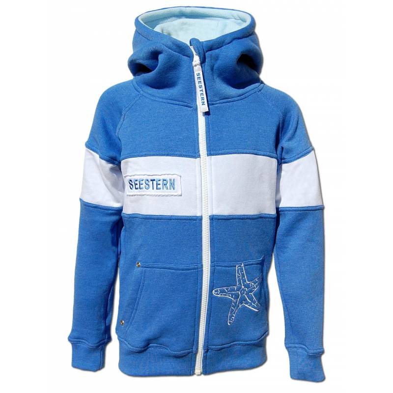 Seestern Sportswear SEESTERN Jungen Kapuzen Sweat Jacke Kapuzen Pullover Hoody Sweater 104-164 /2103_bl_wt Riesige Rabatte