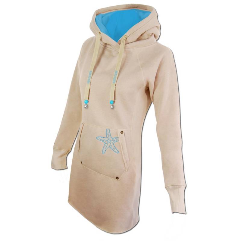 Seestern Sportswear SEESTERN Damen Langes Kapuzen Sweat Shirt Pullover Hoody Sweater Gr.XS-3XL /1525 Fabrikladen