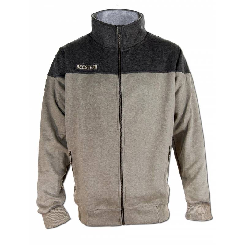 Seestern Sportswear SEESTERN Herren Stehkragen Sweat Shirt Jacke Pullover Zip Hoody Sweater Gr.S-XXL /1747-48 Outlet
