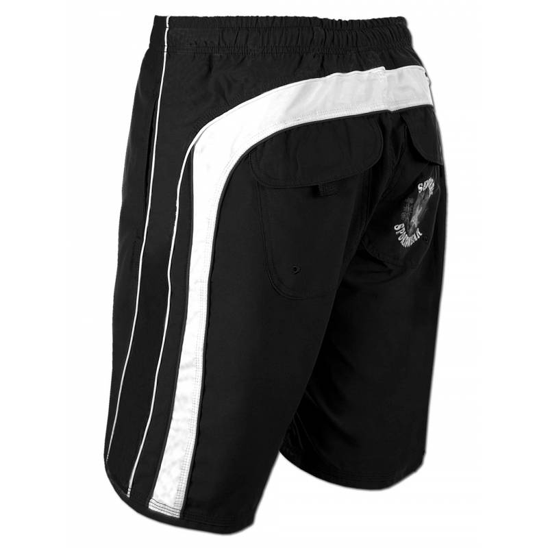 Seestern Sportswear SEESTERN Herren Boardshorts Badeshorts mit Gummizug hinten& Eingrifftaschen Gr.L(34) mittellang 49cm /1844 Valentinstagsangebot