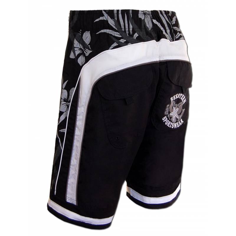 Seestern Sportswear SEESTERN Herren Boardshorts Surfshorts Boardshort Badeshorts mit Gummizug hinten S-3XL mittellang 47-49cm /1943 Lagerräumung