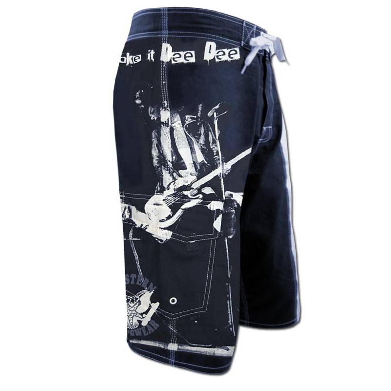 Seestern Sportswear SEESTERN Herren Baumwoll Walk Shorts Ramones Print XS-2XL Chlorwasser ungeeignet Große Rabatte